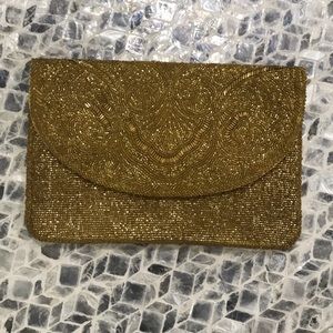 Bronze/gold beaded bag